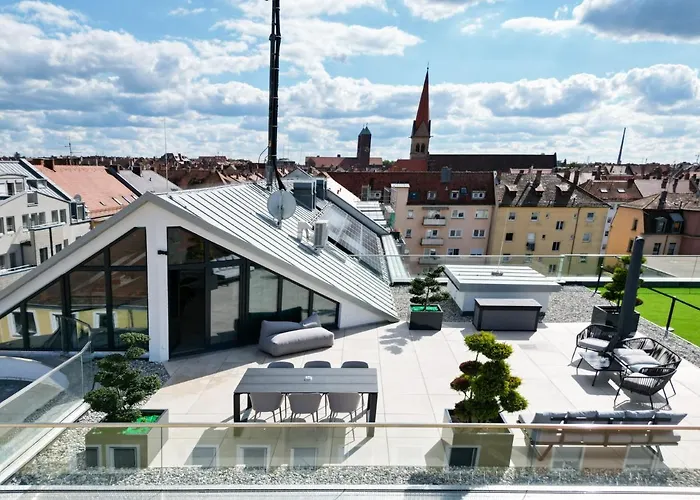 The Penthouse At Eco Smart Apartments Nürnberg
